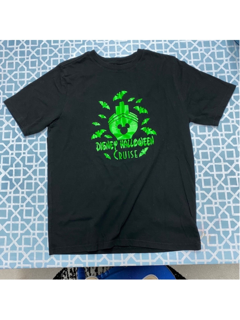 Disney Black Halloween Cruise Tee Shirt Big Boys 2XL